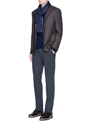 模特儿示范图 - 点击放大 - ALTEA - 花卉图案初剪羊毛针织衫