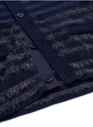 细节 - 点击放大 - ALTEA - 拼色毛绒条纹混羊毛针织外套