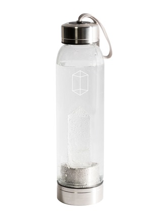 首图 -点击放大 - GLACCE - 石英水晶点缀不锈钢玻璃水瓶