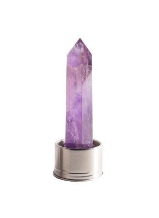 细节 -点击放大 - GLACCE - 紫水晶点缀不锈钢玻璃水瓶