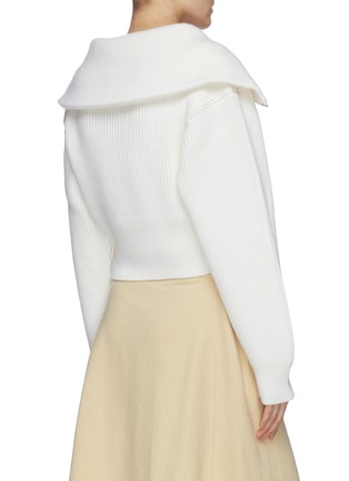 背面 - 点击放大 - JACQUEMUS - RISOUL仿两件式拉链半开襟超细美丽诺羊毛针织针织衫
