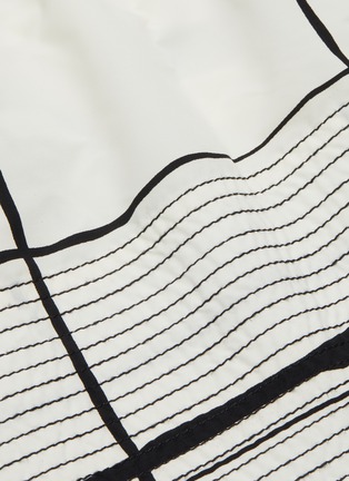 细节 - 点击放大 - 3.1 PHILLIP LIM - 仿两件式不规则褶裥格纹纯棉连衣裙