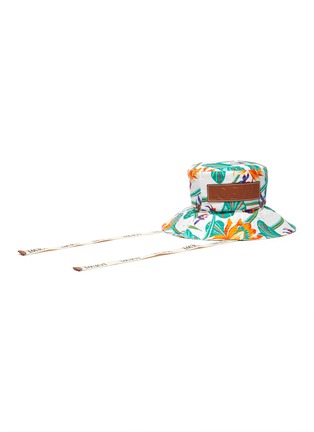 模特儿示范图 - 点击放大 - LOEWE - PAULA'S IBIZA品牌名称拼贴荷花图案纯棉渔夫帽