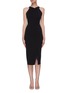 首图 - 点击放大 - ROLAND MOURET - KLINT拼色褶裥开衩无袖连衣裙