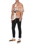 模特儿示范图 - 点击放大 - RHUDE - 品牌名称仙人掌沙漠图案纯棉短袖衬衫