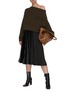 模特儿示范图 - 点击放大 - PROENZA SCHOULER - 一字领露肩oversize美丽诺羊毛针织衫