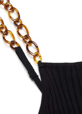 细节 - 点击放大 - SIMKHAI - LYDIA拼色条纹侧开衩链条吊带针织连衣裙
