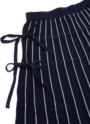 细节 - 点击放大 - SIMKHAI - RAELYNN拼色条纹系带混棉半裙