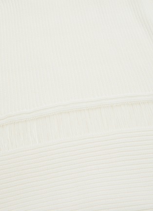 细节 - 点击放大 - DION LEE - 镂空线条不规则褶裥裙摆针织半裙