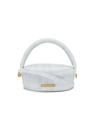 首图 - 点击放大 - JACQUEMUS - La Boite A Gateaux品牌名称拼色格纹真皮盒型手提包