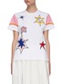 首图 - 点击放大 - MIRA MIKATI - 星星图案拼色条纹衣袖纯棉T恤