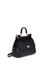 模特示范图 - 点击放大 - DOLCE & GABBANA - 'Miss Sicily' medium saffiano leather satchel