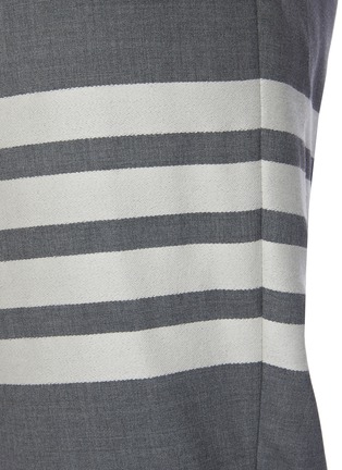  - THOM BROWNE - 低腰四重条纹羊毛西装裤