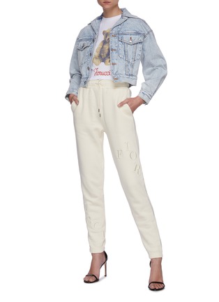 模特儿示范图 - 点击放大 - FIORUCCI - 天使图案品牌名称纯棉休闲裤