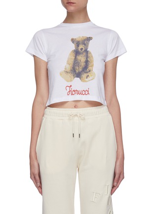 首图 - 点击放大 - FIORUCCI - 泰迪熊图案品牌名称短款纯棉T恤