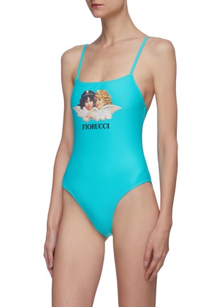 模特儿示范图 - 点击放大 - FIORUCCI - 品牌名称天使图案连体泳衣
