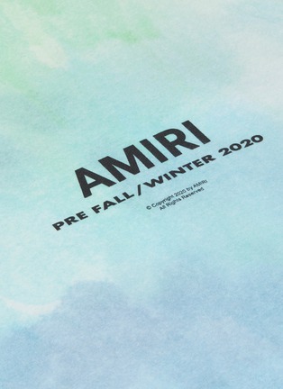  - AMIRI - 品牌名称标语水彩图案混棉T恤