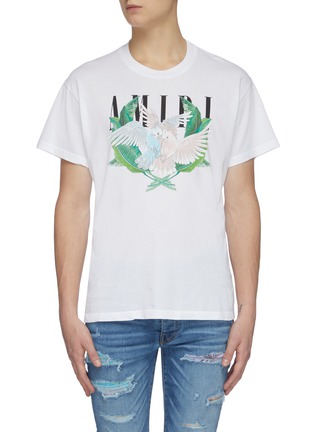 首图 - 点击放大 - AMIRI - 品牌名称恋人鸟图案纯棉T恤