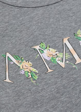  - AMIRI - 花卉品牌名称混棉T恤
