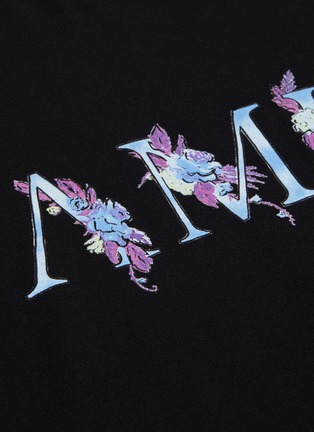  - AMIRI - 花卉品牌名称纯棉T恤