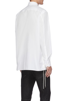 背面 - 点击放大 - VALENTINO GARAVANI - 拼贴口袋系带oversize纯棉衬衫
