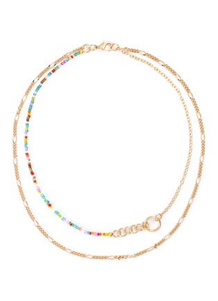 首图 - 点击放大 - GAVIRIA - FRIENDSHIP珠饰双层18k镀金黄铜项链