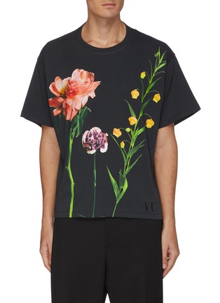 首图 - 点击放大 - VALENTINO GARAVANI - 花卉图案纯棉T恤