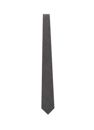 模特儿示范图 - 点击放大 - STEFANOBIGI MILANO - 拼色格纹羊毛领带
