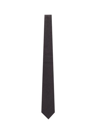模特儿示范图 - 点击放大 - STEFANOBIGI MILANO - 拼色人字纹真丝领带