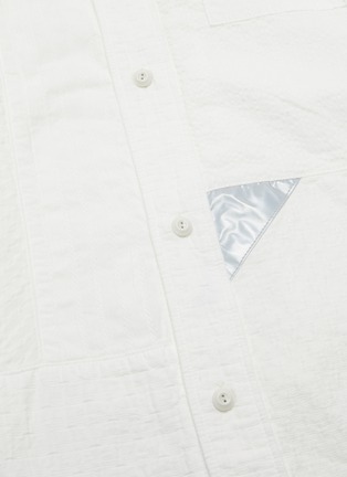  - FDMTL - 拼接设计纹理纯棉衬衫