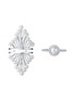 细节 - 点击放大 - SARAH ZHUANG - 可拆式珍珠钻石18K白金几何造型戒指