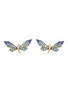 首图 - 点击放大 - SARAH ZHUANG - 钻石蓝宝石绿色石榴石18K金蜻蜓造型耳钉