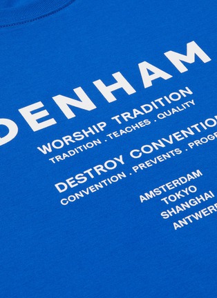  - DENHAM - Destroy Convention拼色英文字标语纯棉T恤