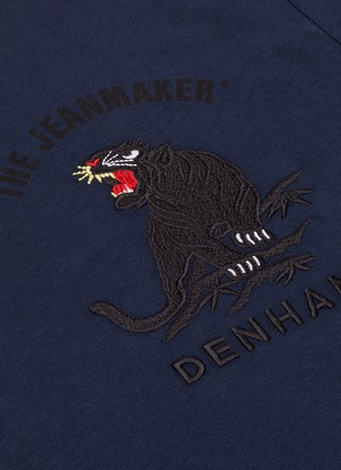  - DENHAM - Suka品牌名称拼色豹子刺绣纯棉T恤