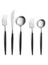 首图 –点击放大 - CUTIPOL - GOA拉丝哑光不锈钢餐具五件套－黑色及银色