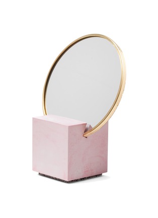首图 –点击放大 - SLASH OBJECTS - 方形底座黄铜橡胶圆镜—粉色