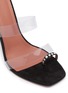 细节 - 点击放大 - AMINA MUADDI - SAMI仿水晶点缀PVC搭带几何鞋跟凉鞋