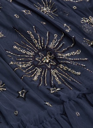 细节 - 点击放大 - NEEDLE & THREAD - 仿水晶珠饰点缀褶裥网纱半裙