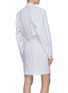 背面 - 点击放大 - NANUSHKA - 小立领拼色条纹褶裥纯棉衬衫式连衣裙