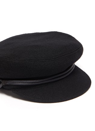 细节 - 点击放大 - MAISON MICHEL - NEW ABBY编织帽带羊毛混棉短檐帽