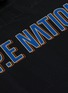  - P.E NATION - LEAD RACER拼色条纹品牌名称微透视上衣