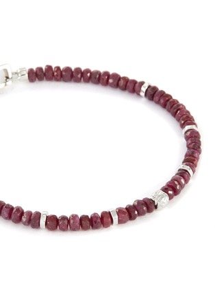 细节 - 点击放大 - TATEOSSIAN - Nodo Precious' ruby bead silver bracelet