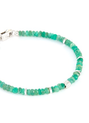 细节 - 点击放大 - TATEOSSIAN - Nodo Precious' emerald bead silver bracelet