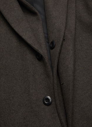  - ATTACHMENT - 可拆式设计平驳领单排扣羊毛混羊绒大衣