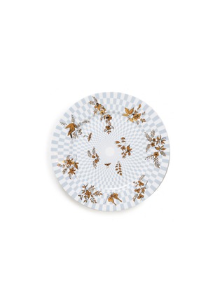 首图 –点击放大 - FORNASETTI - COROMANDEL拼色格纹花卉图案瓷盘（30cm）