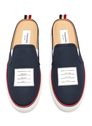 细节 - 点击放大 - THOM BROWNE - MACINTOSH拼色条纹品牌标签穆勒鞋