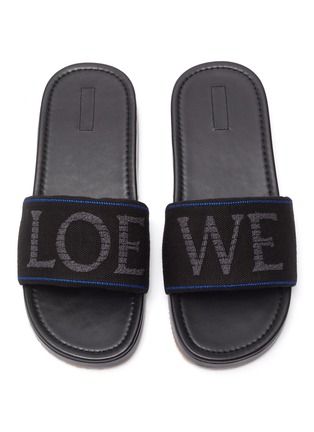 细节 - 点击放大 - LOEWE - logo刺绣搭带拖鞋
