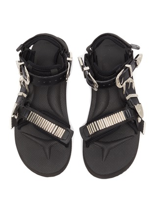 细节 - 点击放大 - SUICOKE - x Toga 'Depa' double strap metal embellished sandals