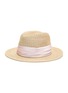 模特儿示范图 - 点击放大 - EUGENIA KIM - COURTNEY拼色褶裥帽带编织宽檐帽