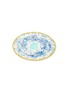 首图 –点击放大 - CORALLA MAIURI - Blue Marble椭圆形抽象图案陶瓷盘－蓝色